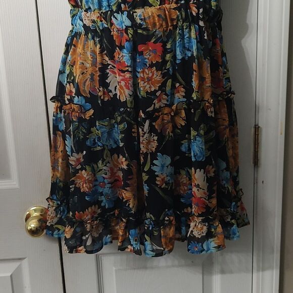 Ophelia  Roe  elastic waist floral print summer party dress Sz M - Picture 2 of 5
